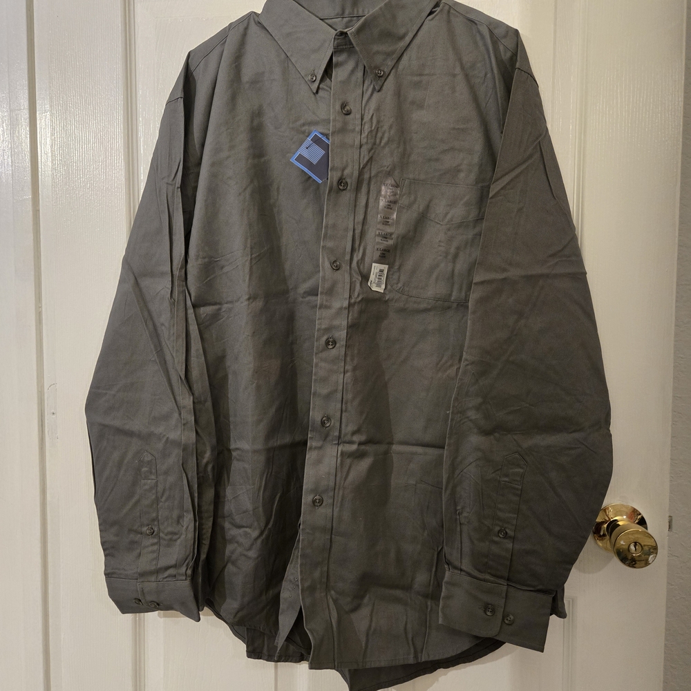Gray Button-Up Shirt For Men, By Kohl's. Size XL